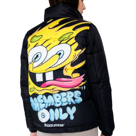 Members Only Jackets & Blazers - YSYS-B2 Members Only Nickelodeon SpongeBob SquarePants Reversible Puffer Jacket